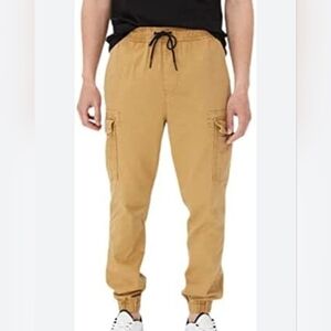 Aeropostale Men's Size Medium Tan Cargo Jogger Pull On Pockets Casual Pants